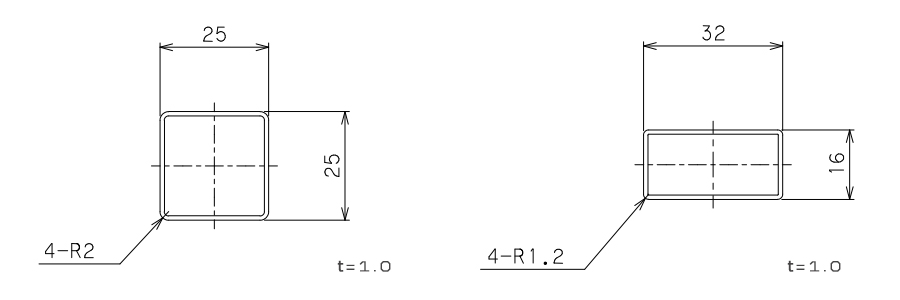 チタン2種角パイプ